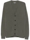 Eric Bompard Ribbed Cardigan In Grey