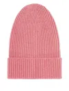 Eric Bompard Ribbed Cashmere Beanie In Pink