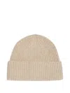 Eric Bompard Ribbed Cashmere Hat In Metallic