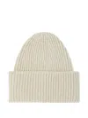 Eric Bompard Ribbed Cashmere Hat In Neutral