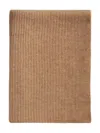 Eric Bompard Ribbed Cashmere Scarf In Brown