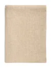 Eric Bompard Ribbed Cashmere Scarf In Neutral