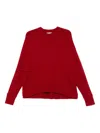 Eric Bompard Ribbed Crew-neck Sweater In Red