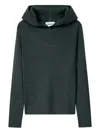 Eric Bompard Ribbed Hooded Pullover In Gray