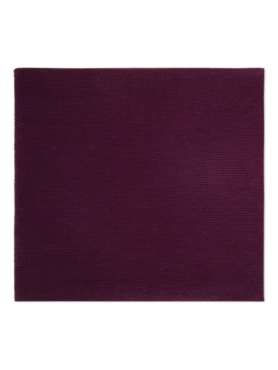 Eric Bompard Ribbed-knit Scarf In Purple