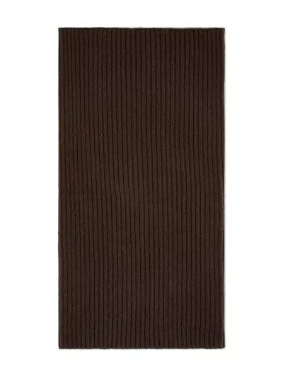 Eric Bompard Ribbed-knit Snood In Brown