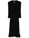 Eric Bompard Ribbed Midi Dress In Black