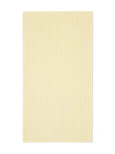 Eric Bompard Ribbed Scarf In Yellow