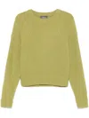 Eric Bompard Ribbed Sweater In Green