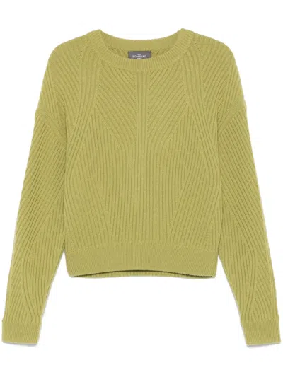 Eric Bompard Ribbed Sweater In Green
