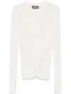 Eric Bompard Ribbed Sweater In Neutrals