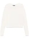 Eric Bompard Ribbed Sweater In White
