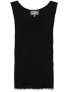 Eric Bompard Ribbed Tank Top In Black
