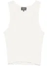 Eric Bompard Ribbed Tank Top In White