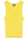 Eric Bompard Ribbed Tank Top In Yellow