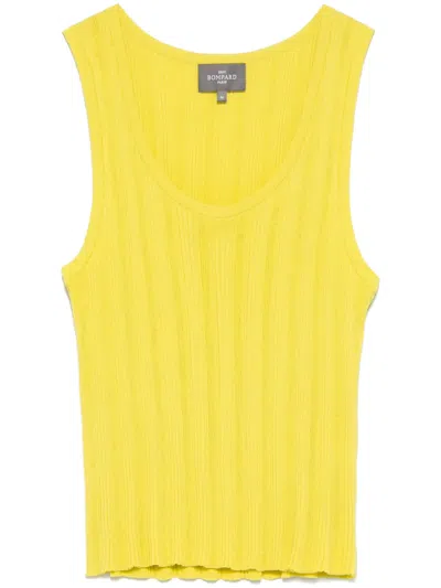 Eric Bompard Ribbed Tank Top In Yellow