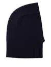 Eric Bompard Ribbed-trim Balaclava In Blue
