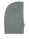 Eric Bompard Ribbed-trim Balaclava In Gray