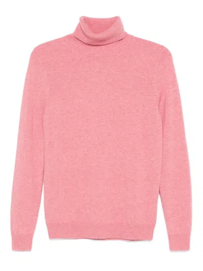Eric Bompard Roll-neck Cashmere Sweater In Pink