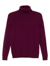 Eric Bompard Roll-neck Cashmere Sweater In Purple
