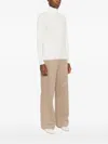 Eric Bompard Roll-neck Cashmere Sweater In White