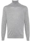 Eric Bompard Fein Gestrickter Rollkragenpullover In Grau
