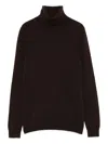 Eric Bompard Roll-neck Sweater In Brown
