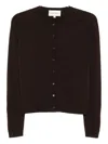 Eric Bompard Round-neck Buttoned Cardigan In Brown
