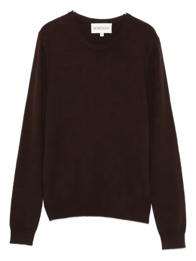 Eric Bompard Round-neck Cashmere Sweater In Brown
