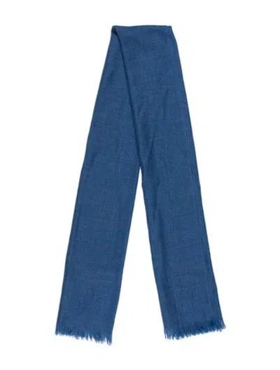 Pre-owned Eric Bompard Scarf In Blue