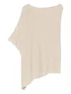 Eric Bompard Scoop-neck Poncho In Neutral