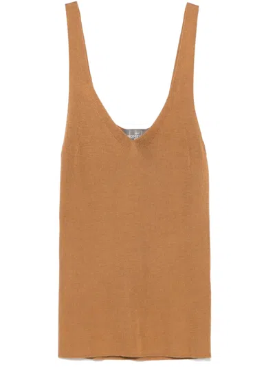 Eric Bompard Seamless Tank Top In Brown