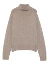 Eric Bompard Turtleneck Cashmere Sweater In Brown