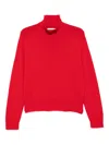 Eric Bompard Turtleneck Cashmere Sweater In Red