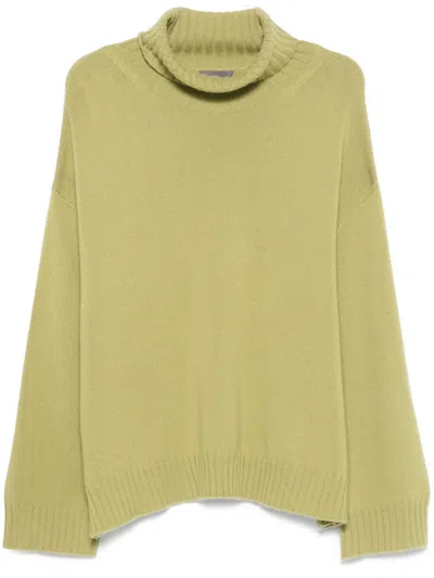 Eric Bompard Turtleneck Sweater In Green