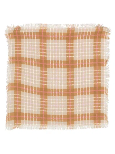 Eric Bompard Twill Square Scarf In Neutrals