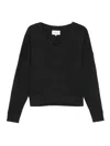 Eric Bompard V-neck Cashmere Sweater In Black