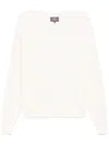 Eric Bompard V-neck Sweater In White