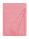 Eric Bompard Voile Fringed Scarf In Pink