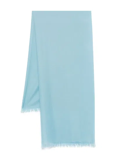 Eric Bompard Voile Scarf In Blue