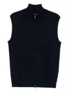 Eric Bompard Zip-fastening Vest In Blue