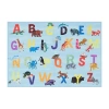 Eric Carle Elementary Alphabet Print Loomed Rectangular Indoor Accent Rug In Blue