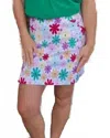 Eric Casual Pockets And Front And Back Slit Skirt In Multi In Multi