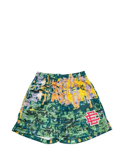 Eric Emanuel Abstract-pattern Shorts In Green