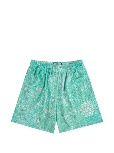 Eric Emanuel Basic Logo-print Mesh Shorts In Blue