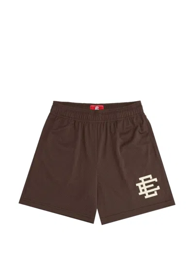 Eric Emanuel Basic Logo-print Shorts In Brown
