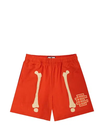 Eric Emanuel Bones Mesh Shorts In Red