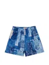 Eric Emanuel Boro Patchwork Shorts In Multi