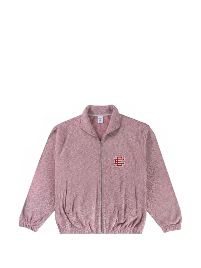 Eric Emanuel Bouclé Logo-embroidered Sweatshirt In Purple