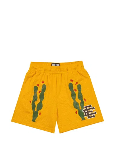 Eric Emanuel Cactus-print Shorts In Yellow